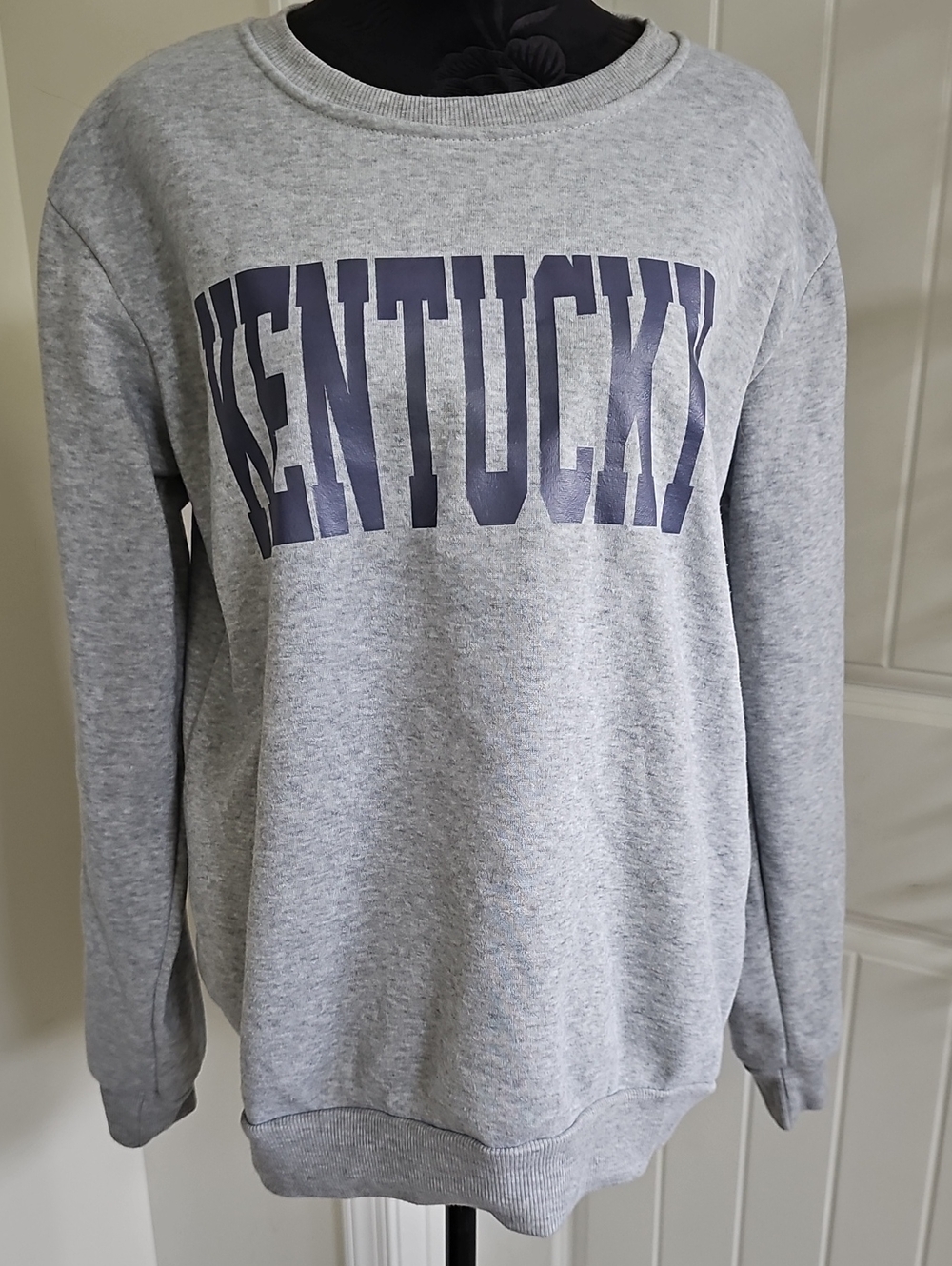 Kentucky Grey Crewneck Sweatshirt - Classic College Pullover, Size Medium
